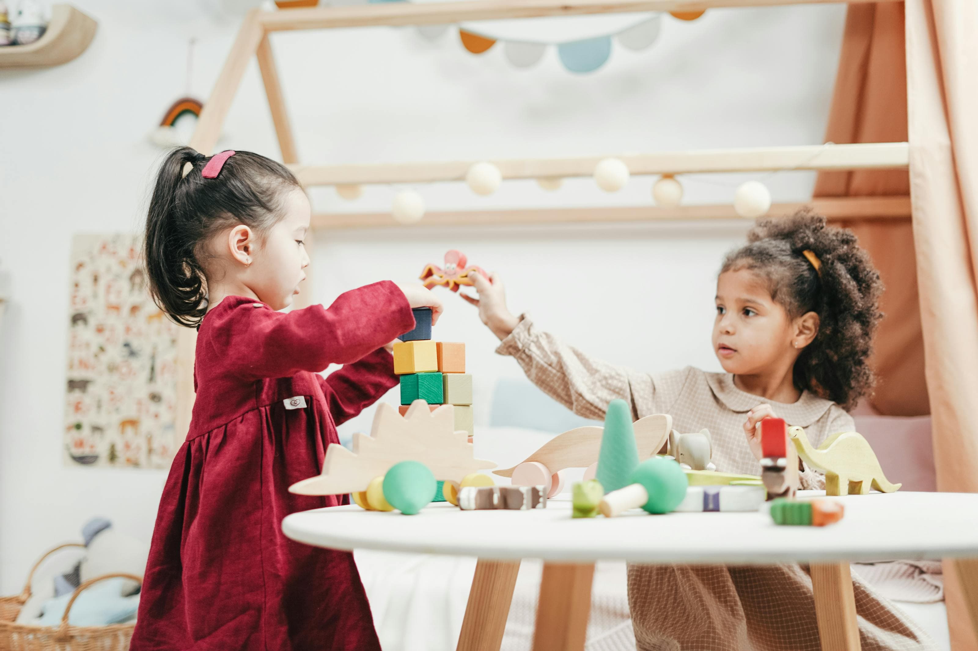 Caregiver reading to children at Sunny Side Bilingual Daycare
